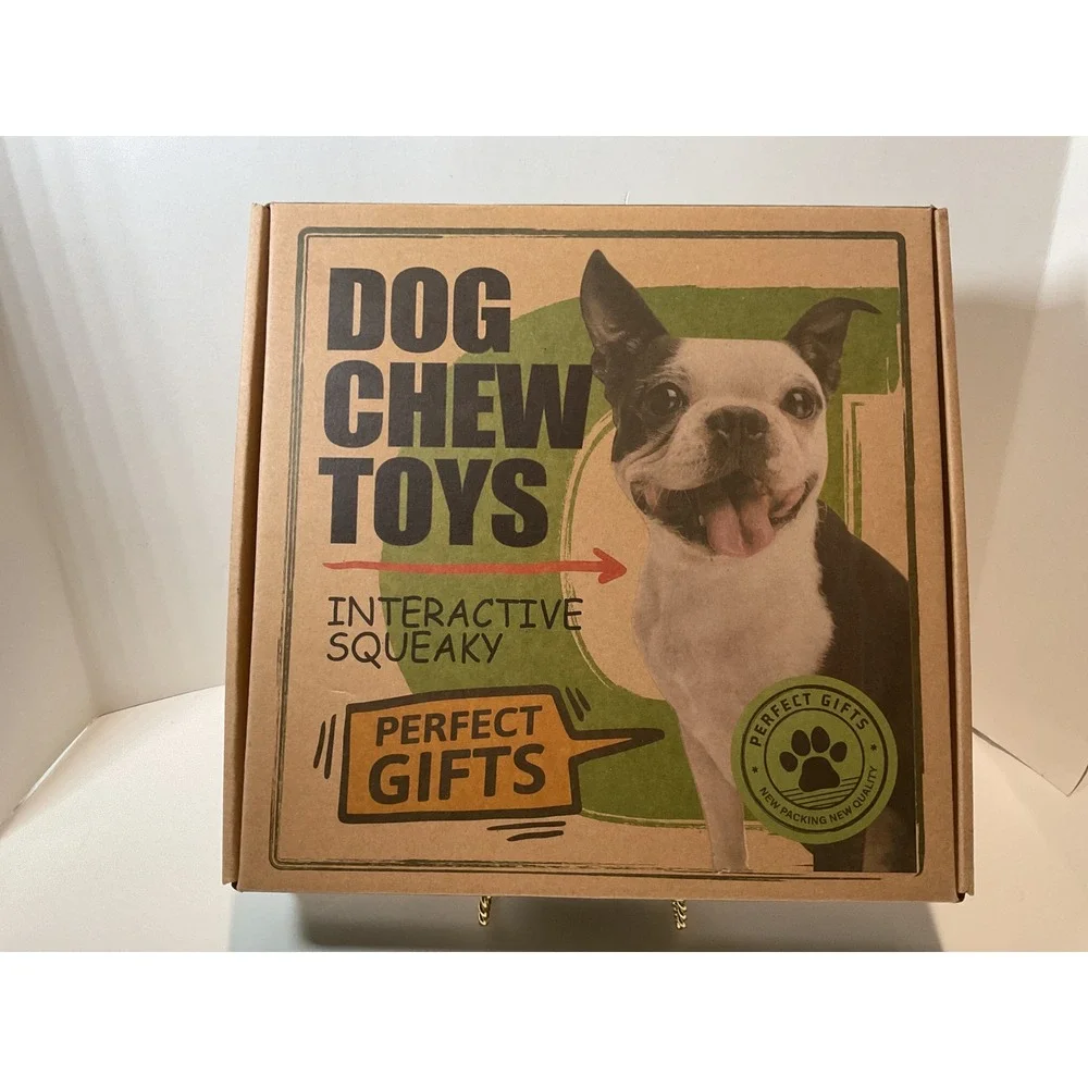 Dog Chew Toys Interactive Squeaky Fitness Ring Corn Carrot Eggplant Perfect Gift